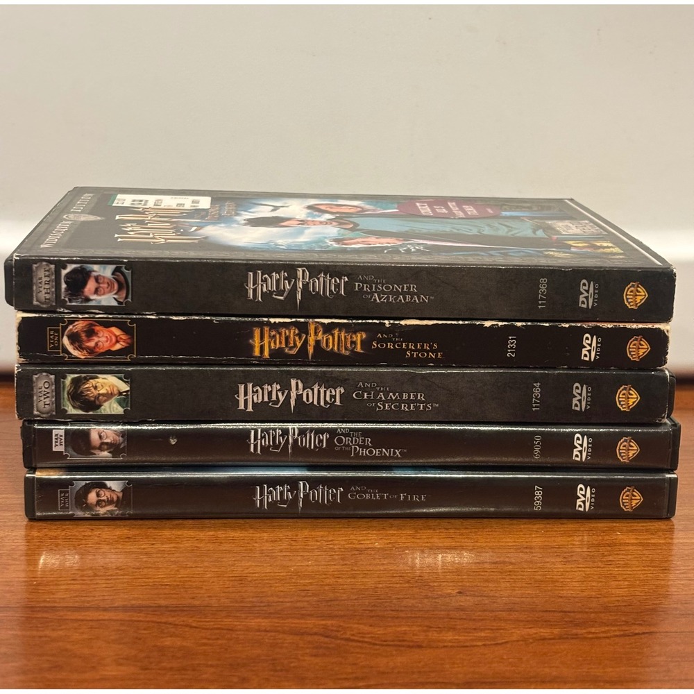 Harry Potter DVD Lot Years 1-5 Sorcerers Stone to Order of the Phoenix 5 Movies